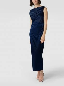 LACE & BEADS Shop 36 Paradi Abendkleid Mit Wasserfall-Ausschnitt - Dunkelblau